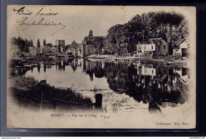 77 - Moret - vue sur le Loing  - Voyagé - Dos non divisé