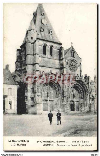 CPA Moreuil Somme Vue de l'Eglise