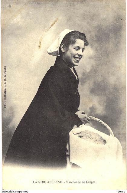 Carte POSTALE  Ancienne  de  MORLAIX - Marchande de crêpes