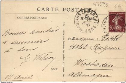 CPA MOULINS-la-MARCHE-La Butte et entrée du Bourg (43595)