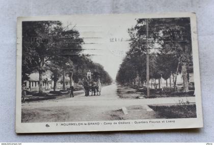 Cpa 1934, Mourmelon le Grand, camp de Châlons , quartiers Fleurus et Loano, Marne 51