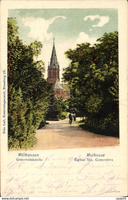 CPA Mulhouse Eglise Ste Genevieve