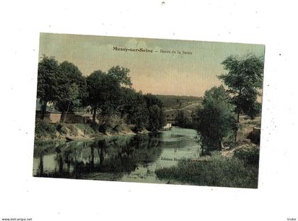 MUSSY-SUR-SEINE BORDS DE LA SEINE    ( CARTE COLORISEE ET OILEE )