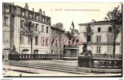 CPA Nancy Square Lafayette et Statue Jeanne d Arc Brasserie Lafayette