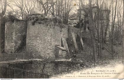 Nangis CPA Restes des remparts de l'ancien chateau