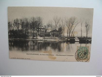 CPA   Nanterre l' île fleurie Restaurant Lemaire