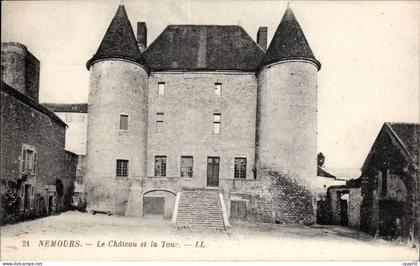Nemours - Le Chateau et la Tour - CPA