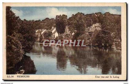 Nemours - Une vue sur le Loing - CPA