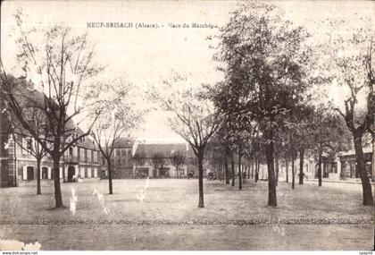CPA Neuf Brisach Place du Marche