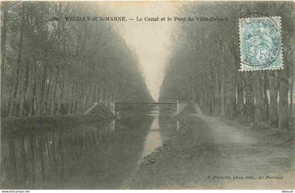 Carte Postale - 93 - Neuilly sur Marne - Le Canal et le Pont de Ville Evrard - CPA - Voir Scans Recto-Verso - Poscard -