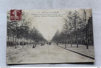 Neuilly sur Seine, avenue de Neuilly vers Paris, arc de Triomphe, Hauts de Seine 92