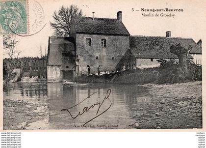 C P A   41 -  NEUNG - SUR- BEUVRON  - moulin de grozelay