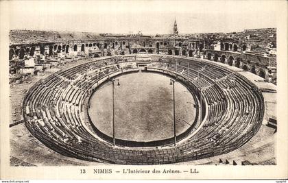 CPA Nimes L'Interieur des Arenes