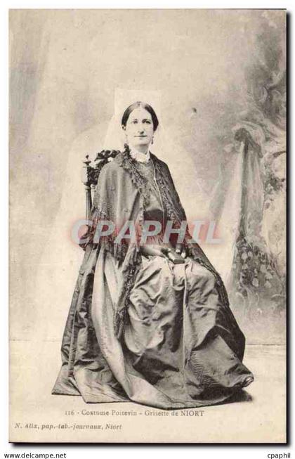 Niort - Grisette de Niort - Costume Poiterin - CPA