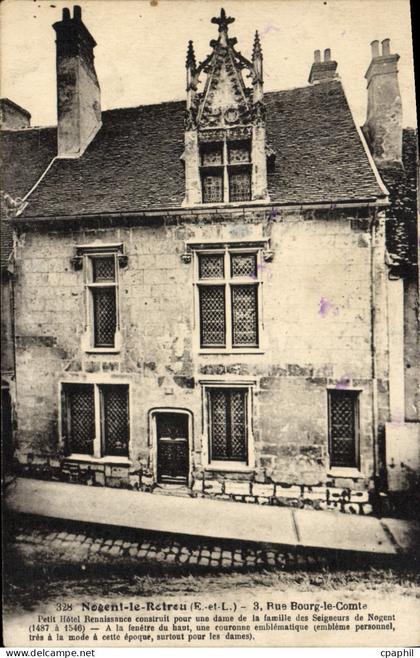 CPA Nogent Le Rotrou Rue Bourg Le Comte
