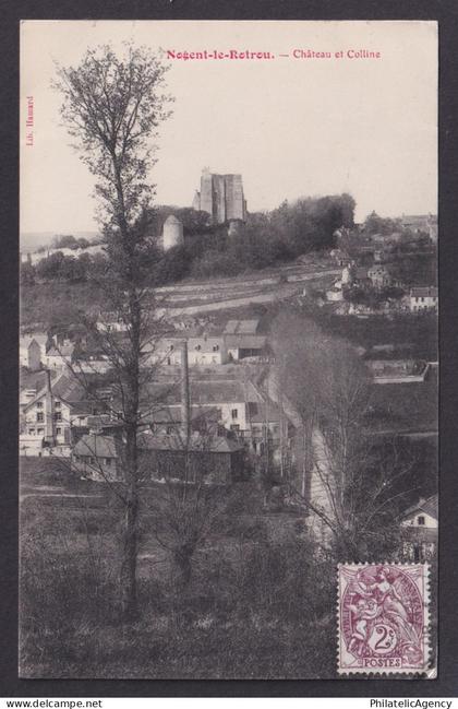 FRANCE, Postcard, Nogent-le-Rotrou, Castle and Hill