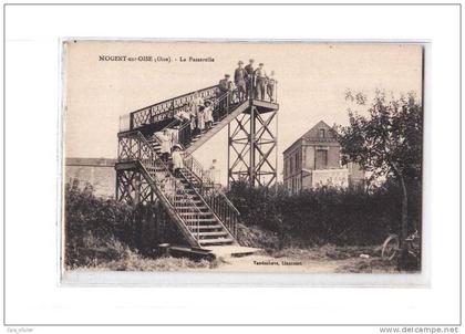 60 NOGENT SUR OISE Gare, Passerelle, bien animée, ed Vandenhove, 192?