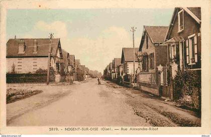 Carte Postale Ancienne - 60 - Nogent sur oise - Rue Alexancke-Ribot - CPA - Oblitération ronde de 1950 - Voir Scans Rect