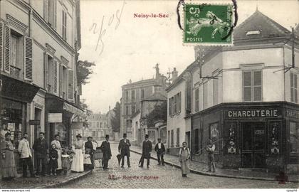 Noisy le Sec CPA Rue de l'eglise (Charcuterie) TOP