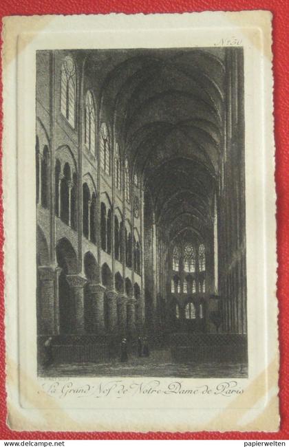 75 Paris - Künstlerkarte (Charles Pinet) La Grand Nef de Notre Dame de Paris