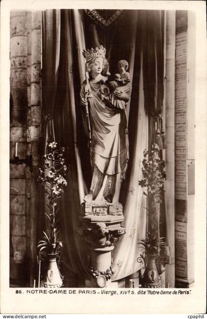 CPA Notre Dame de Paris Vierge