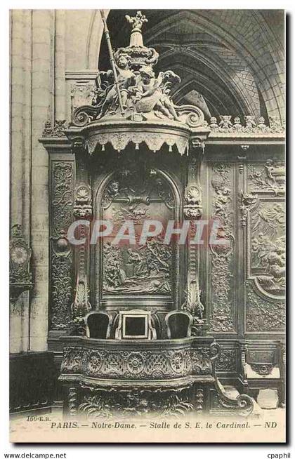 CPA Paris Notre Dame Stalle de S E de Cardinal