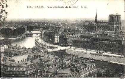 CPA Paris Vue Generale de la Cite Notre Dame