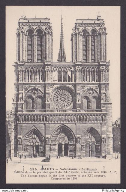 FRANCE, Postcard, Paris, Notre-Dame de Paris