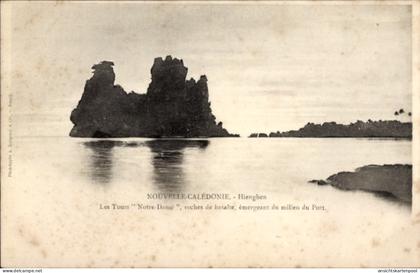 CPA Neukaledonien, Les Tours Notre Dame, roches