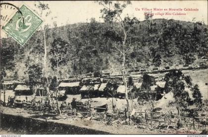 CPA Neukaledonien, Un Village Minier, Blick auf ein Bergbaudorf