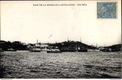 CPA Noumea Neukaledonien, Baie de la Moselle et Artillerie