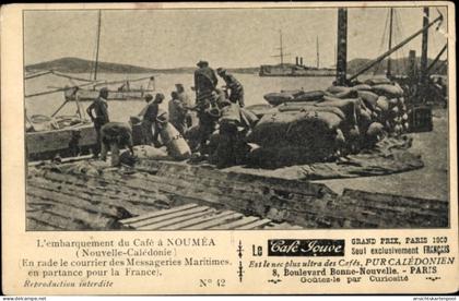 CPA Nouméa Nouvelle Calédonie Neukaledonien, l'embarquement du Cafe