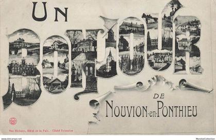 80 NOUVION EN PONTHIEU #SAN50391 UN BONJOUR DE NOUVION EN PONTHIEU