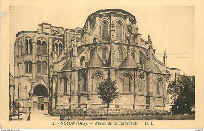 CPA Noyon (Oise) Abside de la Cathedrale