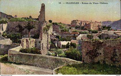 CPA Ollioules Ruines Du Vieux Chateau