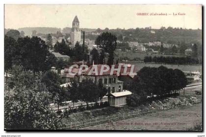 Orbec - La Gare - Train - trein - CPA