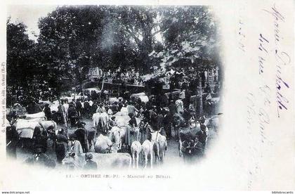 D64 - ORTHEZ - Cpa précurseur - LE MARCHE AU BETAIL  /Edit.  G. PONDARRE, ORTHEZ