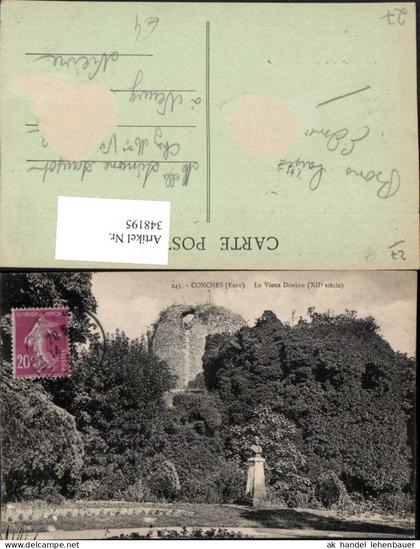348195,Haute-Normandie Eure Conches Le Vieux Donjon Büste