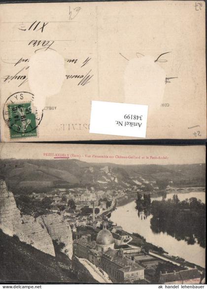 348199,Haute-Normandie Eure Petit-Andely Vue d'ensemble sur Chateau Gaillard Totale
