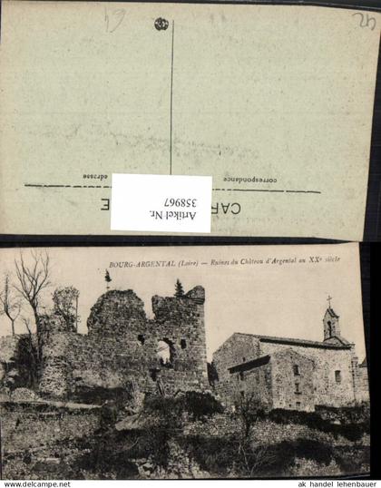 358967,Rhone-Alpes Loire Bourg-Argental Ruines du Chateau Argental Schlossruine