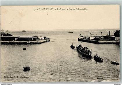 50100 Cherbourg-Octeville - L Arsenal Vue de l Avant Port Schiff Ruderbo... - 39473725