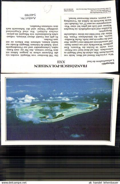 540789 France Maupiti Luftaufnahme Insel Französisch-Polynesien