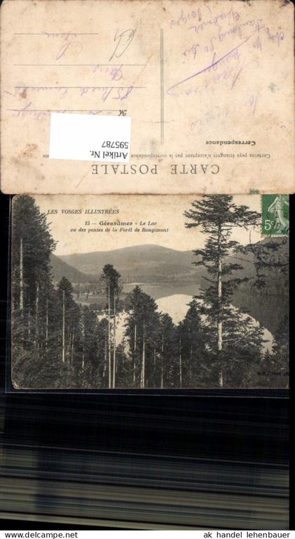 595787,Les Vosges Illustrees Gerardmer Le Lac vu des pentes de la Forel de Rougimont France