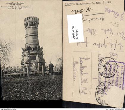 639804,Garde-Corps Denkmal b. St Privat Monument de la Garde royale pruss. France