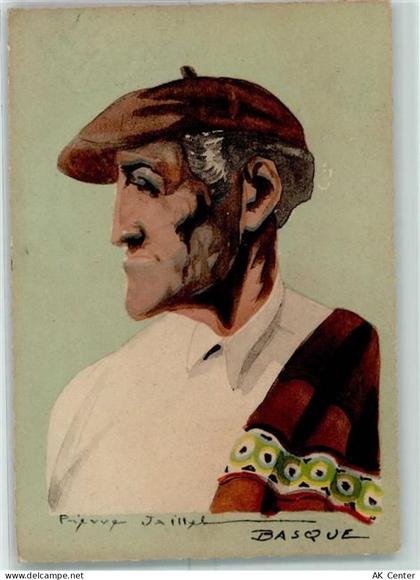 64130 Mauleon-Licharre Künstlerkarte Tracht Mann Baske - 10352502