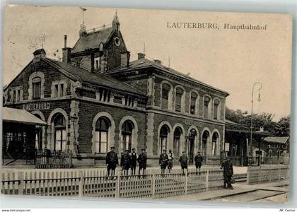 67630 Lauterbourg Lauterburg 1916 Foto AK Hauptbahnhof Zensur - 13551473