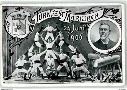 68160 Sainte-Marie-aux-Mines Markirch 1906 - Turnfest 1906 Wappen Sportp... - 51890435