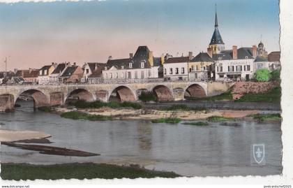 BF25832 selles sur cher l et cher le pont sur le cher france front/back image