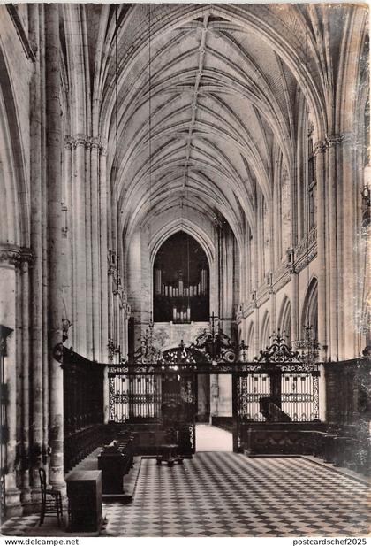 BR16407 la Nef Saint Riquier Eglise abbatiale  france