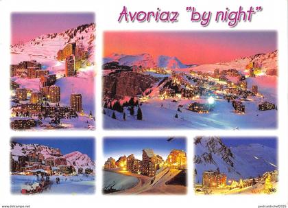 BT3330 Avoriaz regards sur la station un soir d hiver         France
